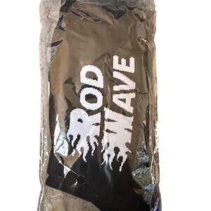 Rod Wave Black Checkered Fanwear Crew Socks One Size
